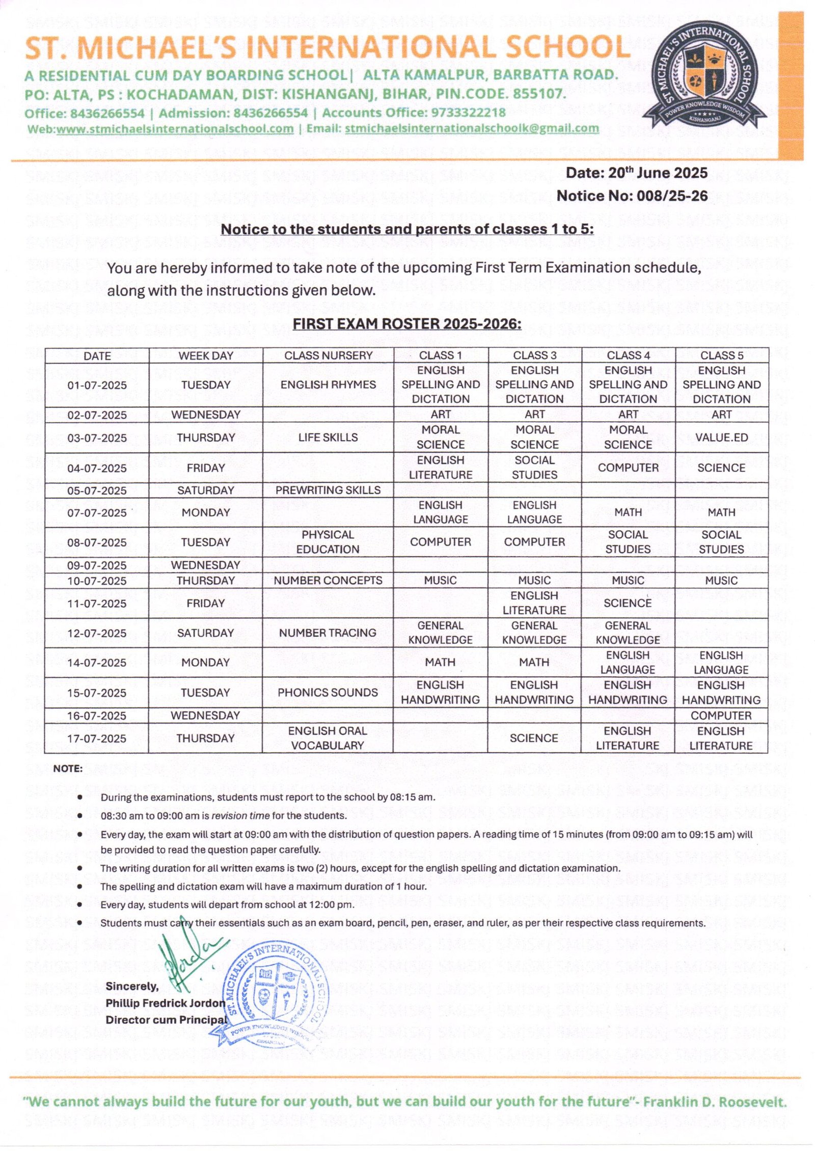 Notice No: 008/25-26