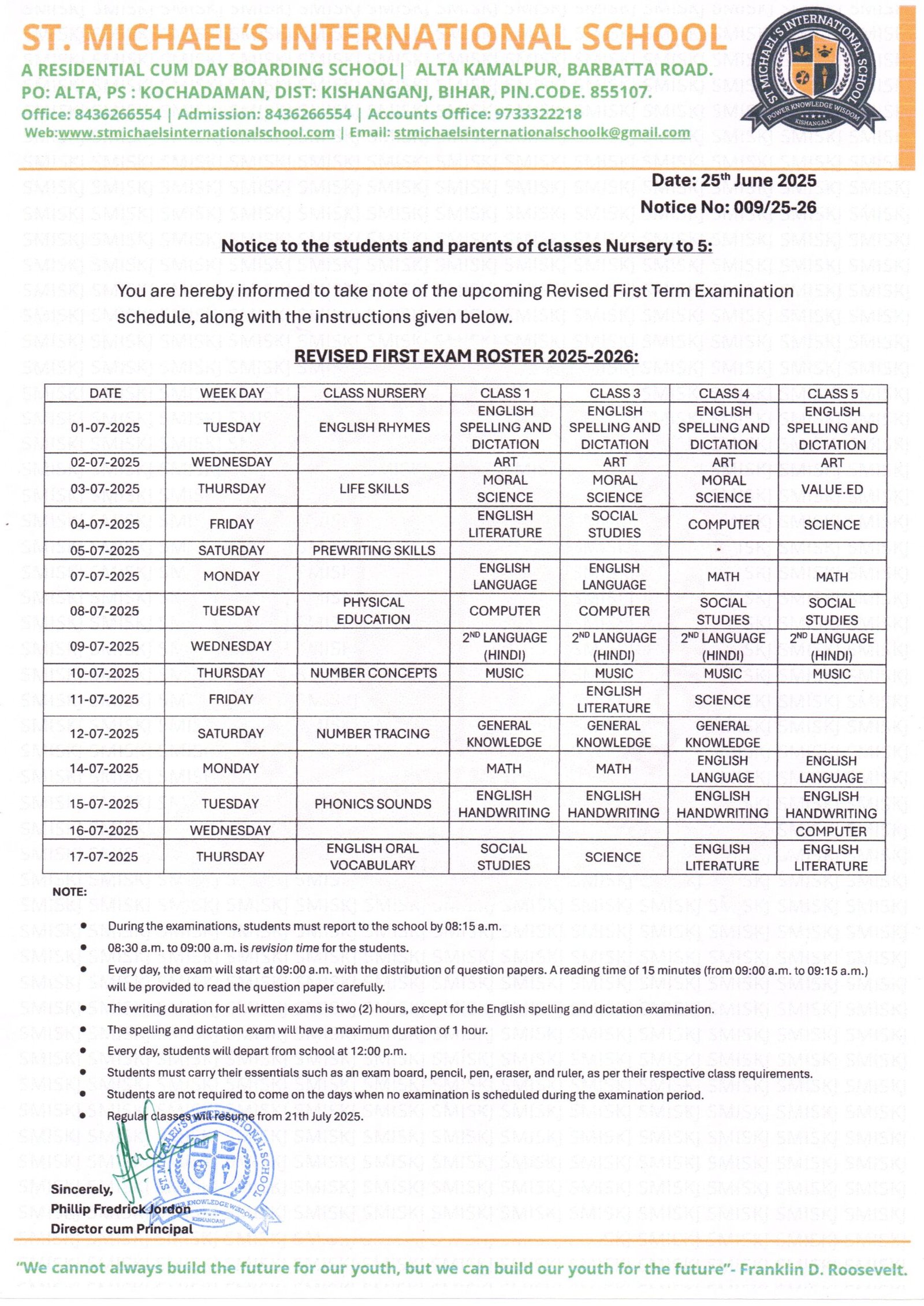 Notice No:009/25-26